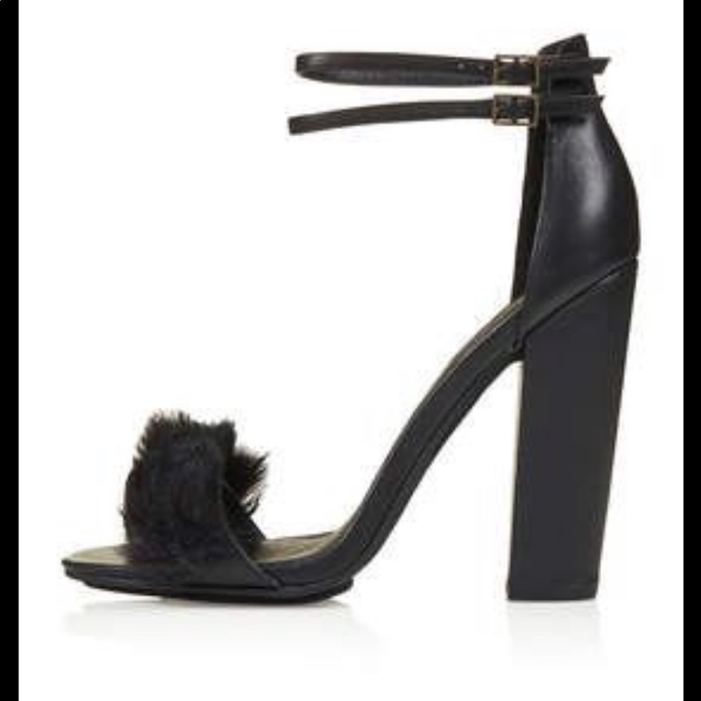 Topshop Rabbit Fur Heels💕